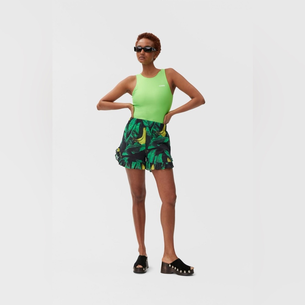 Ganni Banana Tree Black Short